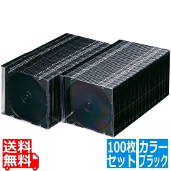 Blu-ray・DVD・CDケース(スリムタイプ・100枚セット・ブラック) 写真1