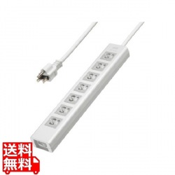 サンワサプライ 抜け止めシャッタータップ 雷ガード付き 集中スイッチ 7個口 5m TAP-F37SH-5Z 写真1