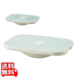 バランスボード 足つぼマット 2Way 体幹トレーニング 足裏刺激 滑り止め付 B5サイズ コンパクト ライトブルー 写真1