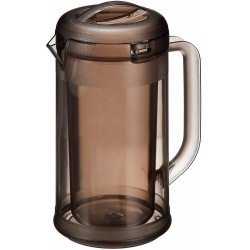 BKポリカ丸型ノンウェットピッチャー1.7L スモークブラウン 業務用 写真1