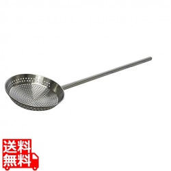 ステンレス 一体型 角柄網ひしゃく直径30cm×柄長100cm 写真1