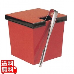 ガリ入れ 角 朱渕黒(トング別)ABS樹脂 86012230 写真1
