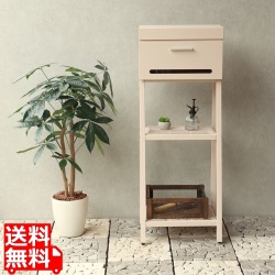 スタンドポスト 郵便ポスト 郵便受け 小物置き 置き配 窓付き 鍵付き アジャスター付き 錆びにくい 置き型 工事不要 【Orla(オーラ)】(ピンクベージュ) 写真1