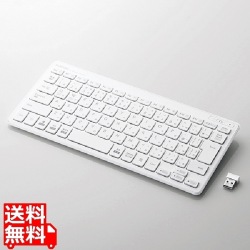 ワイヤレスミニキーボード/パンタグラフ式/薄型/ホワイト 写真1