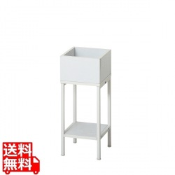 プランタースタンド棚付 (ロー) 白木目 幅22cm 高さ55cm プランターラック 室内 シンプル 棚 写真1