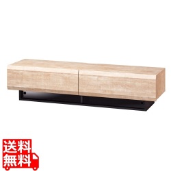 テレビ台 白井産業 幅150cm 高さ36cm ナチュラルブラウン 65V型対応 木質感のあるローボード ログーノ 写真1