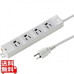 工事物件雷ガードタップ(3P抜け止め・マグネット付・4個口・3m) 写真1