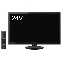 24V型地上・BS・110度CSデジタルハイビジョンLED液晶テレビ 外付HDD対応 ブラック系 写真1