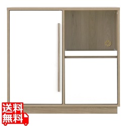 レンジボード レンジ台 食器棚 ロータイプ 幅90 高さ85 キッチンボード キッチンカウンター 作業台 スライド 収納 扉収納 扉つき おしゃれ＜レンジボード＞ 写真1