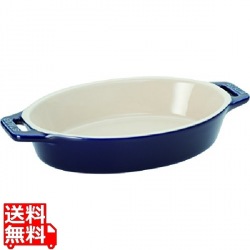 セラミック オーバルディッシュ 17cm ブルー 40508-598 写真1