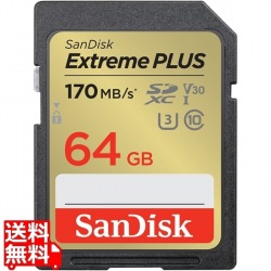 サンディスク エクストリーム プラス SDXC UHS-Iカード 64GB 写真1
