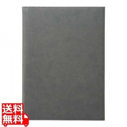 えいむレザータッチメニューブック(A4) CLB-801 グレー 写真1