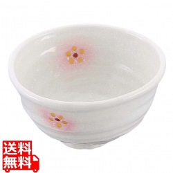 和食器コレクション ピンク白吹小花 丼 4寸 写真1
