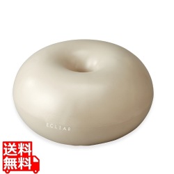 バランスボール 50cm ドーナツ型 高耐久 空気ポンプ付 トレーニング ストレッチ アイボリー 写真1