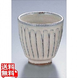 白釉彫湯呑 D06-37 写真1