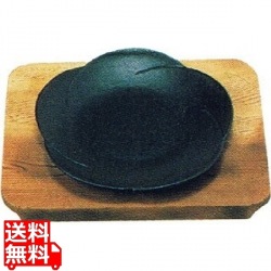 (S)和風ステーキ皿 焼杉 梅 大 写真1