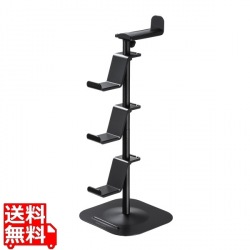 ゲームコントローラースタンド(ヘッドフォンホルダー付・ブラック) 写真1