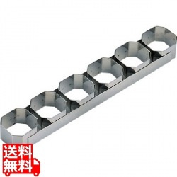 18-10ケーキリング 正方B型 6連 3128-99 写真1