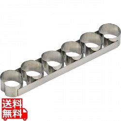 18-10ケーキリング りんご型 6連 3157-99 写真1