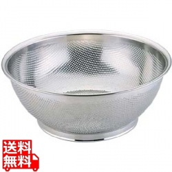 エコクリーン 18-8パンチング浅型ざる 37.5cm UK 業務用 写真1