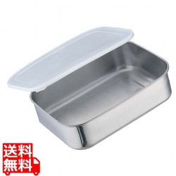 抗菌ステンレス キッチンバット 密閉蓋付 小 写真1