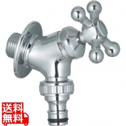 プレーンフォーセット ホース用蛇口B シルバー 写真1