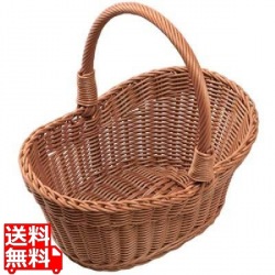 PPラタンPB-462小判型ピクニックバスケット小ブラウン 写真1