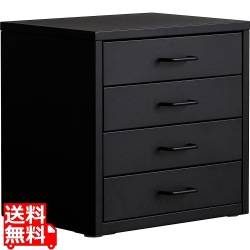 ドロワーキャビネット DCB-4D ブラック 写真1