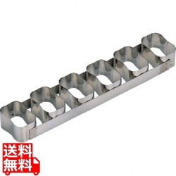 18-10ケーキリング 波長方型 6連 3147-99 写真1