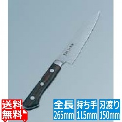 正本 ツバ付紫丹柄 ペティーナイフ 15cm CT-6315 写真1