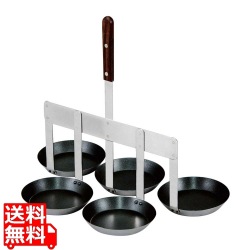 EBM ステンレス らくらくカキ揚(フッ素コート)5連 写真1