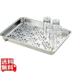 AG 18-8 水切盆 1段 大 パイプホース無 業務用 写真1