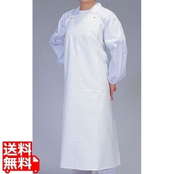 デリカウレタン胸付前掛ホワイト L 写真1