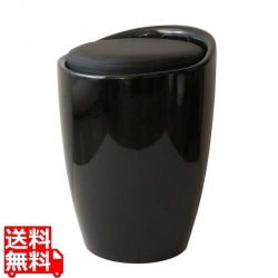 スツール 収納 合成皮革 ウレタン 座面高46 CH-K100 ブラック 宮武製作所 写真1