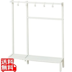 コンパクト伸縮カバンラック(ホワイト) 写真1