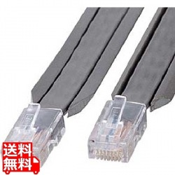 アンダーカーペットLANケーブル(グレー・10m) 写真1