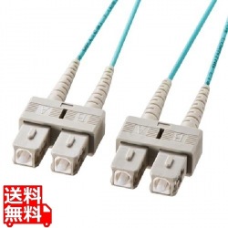 メガネ型光ファイバケーブル(マルチ50μmOM3、SC×2-SC×2、3m) 写真1
