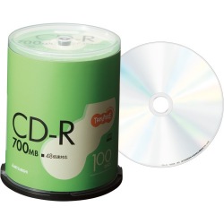 三菱化学 SR80FC100T データ用CD-R 700MB 48倍速 スピンドルケース入100枚パック 写真1