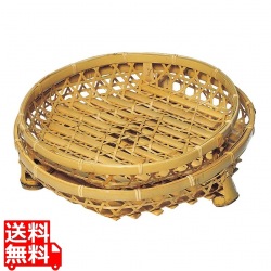 白竹 オードブル皿(足付)30cm 21-946A 写真1