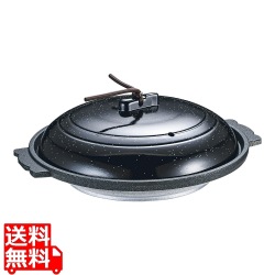 アルミ 丸陶板鍋 銀ちらし 18cm M11-729 写真1