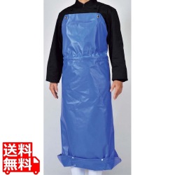 抗菌フィット前掛ガードロン S ブルー 写真1