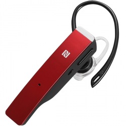 Bluetooth4.1対応 2マイクヘッドセット メタルアンテナ搭載&NFC対応モデル レッド 写真1