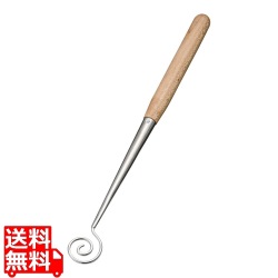 (T)木柄チョコレートフォーク うず巻型 写真1