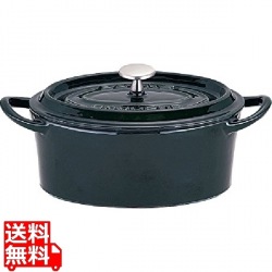 ボン・ボネール ココットオーバル14cm マジョリカグリーン ※ ガス火専用 写真1