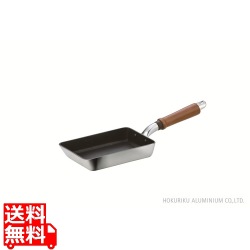 北陸 アルミニウム フライパン センレンキャスト 玉子焼き器 19×13cm A-0251 | ガス火専用 アルミキャスト リップルウェーブ加工 マグネシウム合金 写真1
