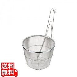ThreeSnow TS18-8共柄平底うどんてぼ 大 | うどん 平底 キッチン用品 調理器具 調理機器 調理道具 ざる 湯切り 水切り 写真1