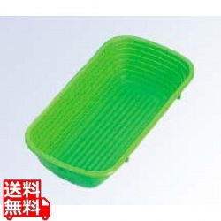 TH PP製 長角型 醗酵カゴ 48759 グリーン 写真1