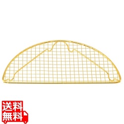 EBM 18-8 半月 とんかつアミ(金メッキ付)小 175×85 写真1
