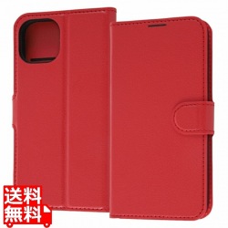 iPhone 14 / 13 耐衝撃 手帳 マグネット/レッド 写真1