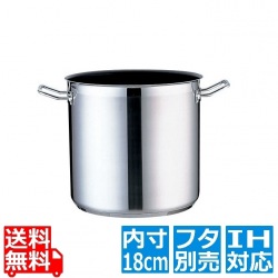 TKG PRO(プロ)エクスカリバー 寸胴鍋(蓋無)18cm ※ IH対応 IH (100V/200V)とガス火対応 写真1